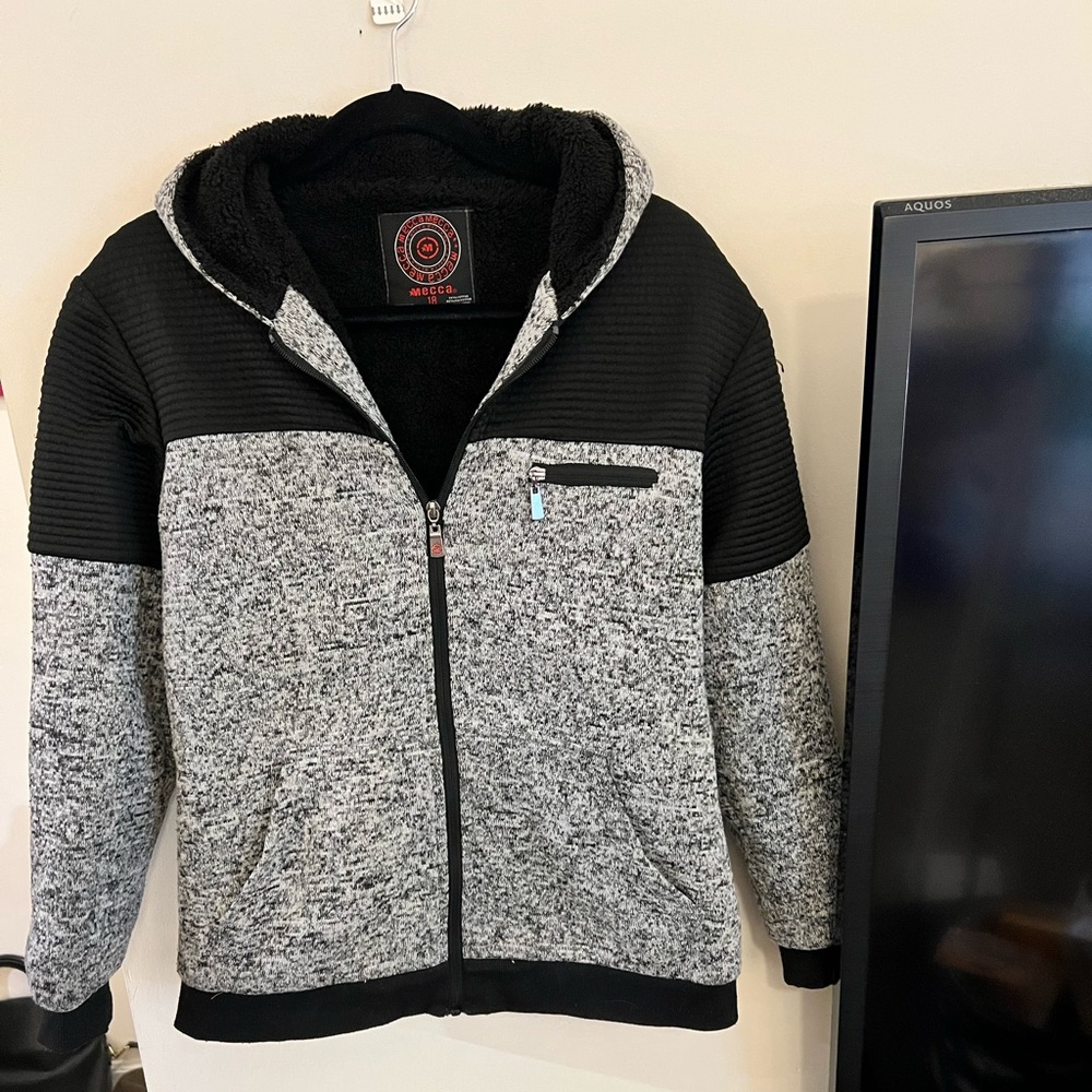 Mecca boys size 18 thick fleece lined jacket